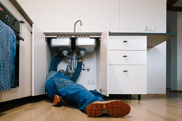 Professional Drain Cleaning technician working in Mansfield Center, CT